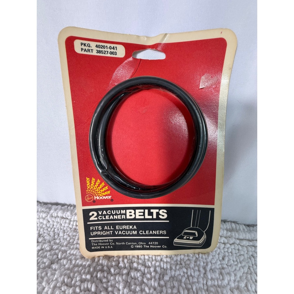 Vintage 1980 Hoover Vacuum‎ Belts 2 Pack 40201-041 Fits Eureka Upright 38527-003